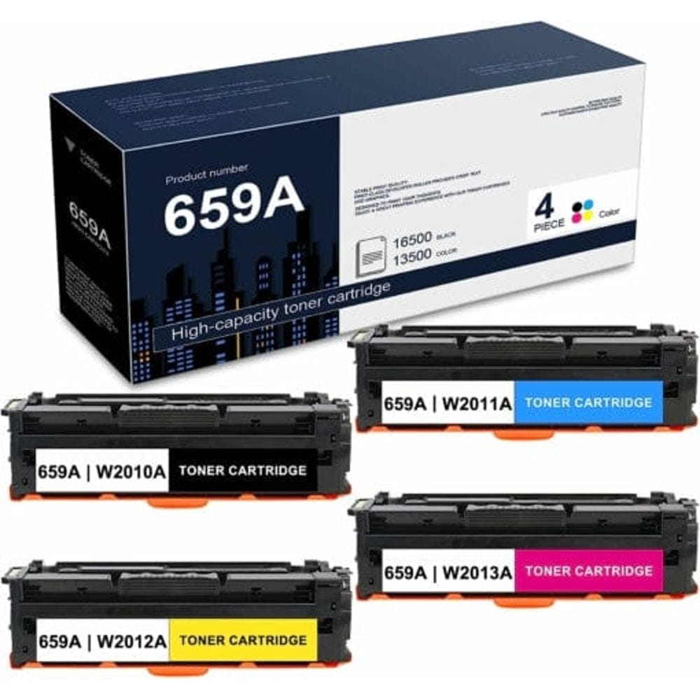 Compatible HP 659A Toner Cartridge 4-Piece Combo Pack - Allprintheads