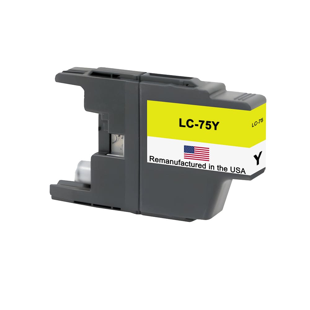 U.S. Remanufactured for Brother LC75 Yellow Ink Cartridge - Allprintheads