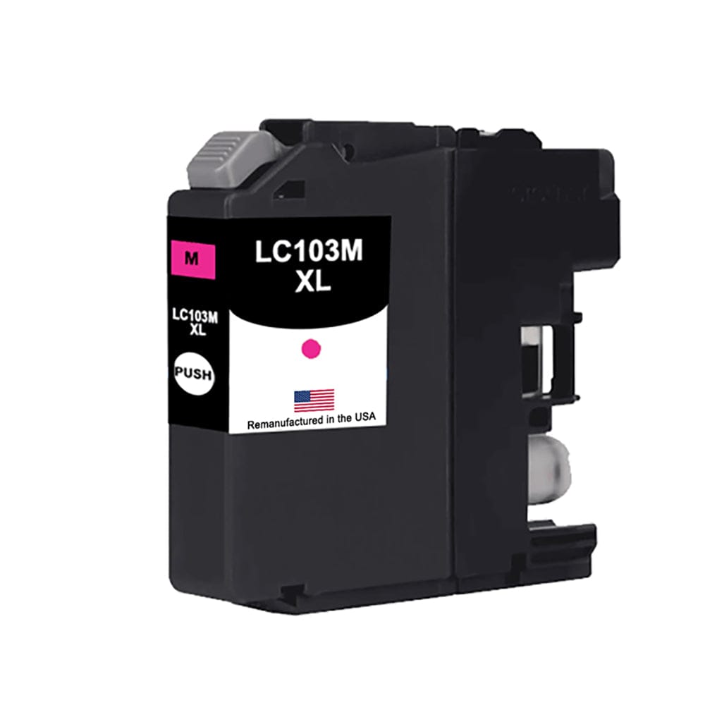 U.S. Remanufactured for Brother LC103XLM High Yield Magenta Ink Cartridge - Allprintheads