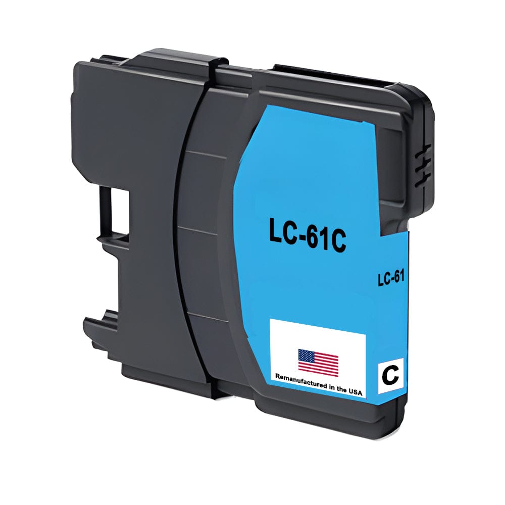 U.S. Remanufactured for Brother LC61C Ink Cartridges Cyan - Allprintheads