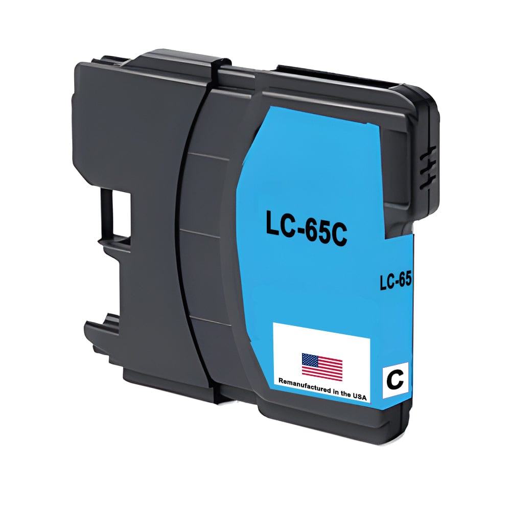U.S. Remanufactured for Brother LC65 Cyan Ink Cartridges - Allprintheads