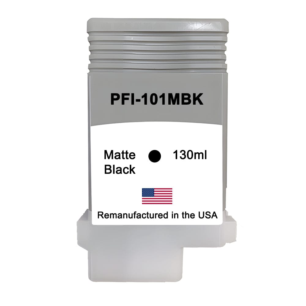 U.S. Remanufactured for Canon PFI-101MBK 130ml Matte Black Ink Cartridge - Allprintheads