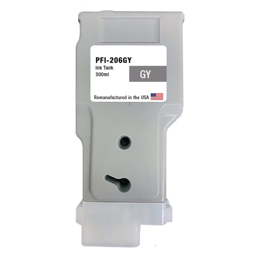 U.S. Remanufactured for Canon PFI-206GY 300ml Gray Ink Cartridge - Allprintheads