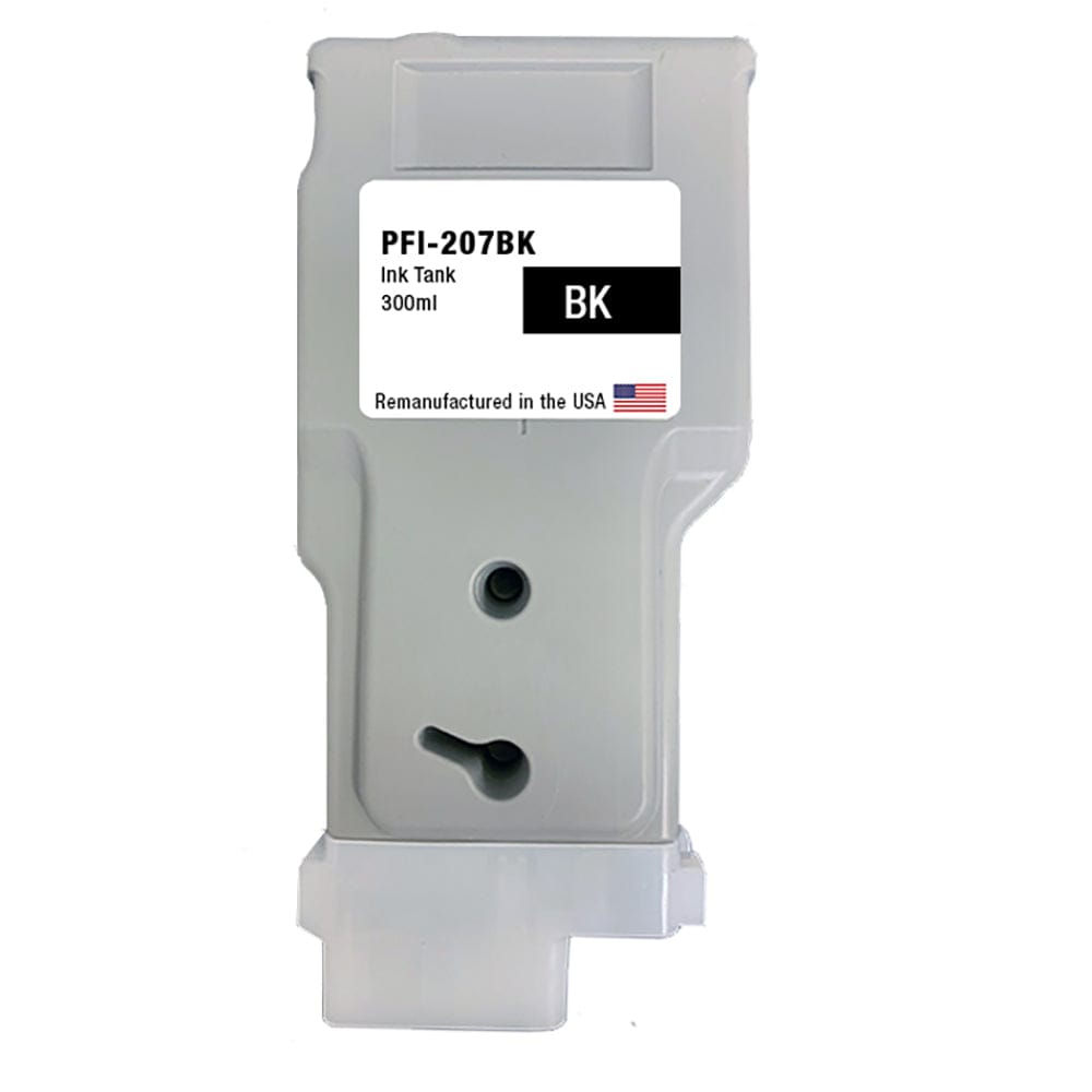U.S. Remanufactured for Canon PFI-207BK 300ml Black Ink Cartridge - Allprintheads