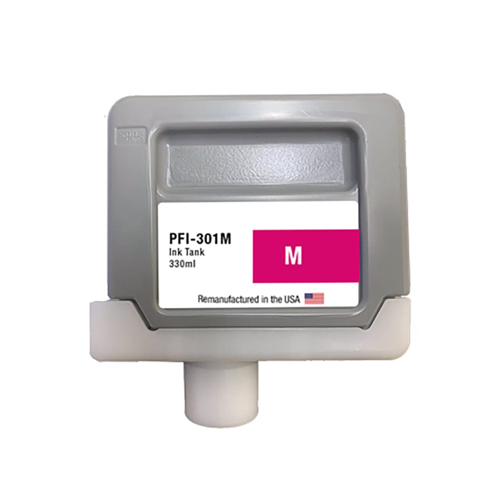 U.S. Remanufactured for Canon PFI-301M 330ml Magenta Ink Cartridge - Allprintheads