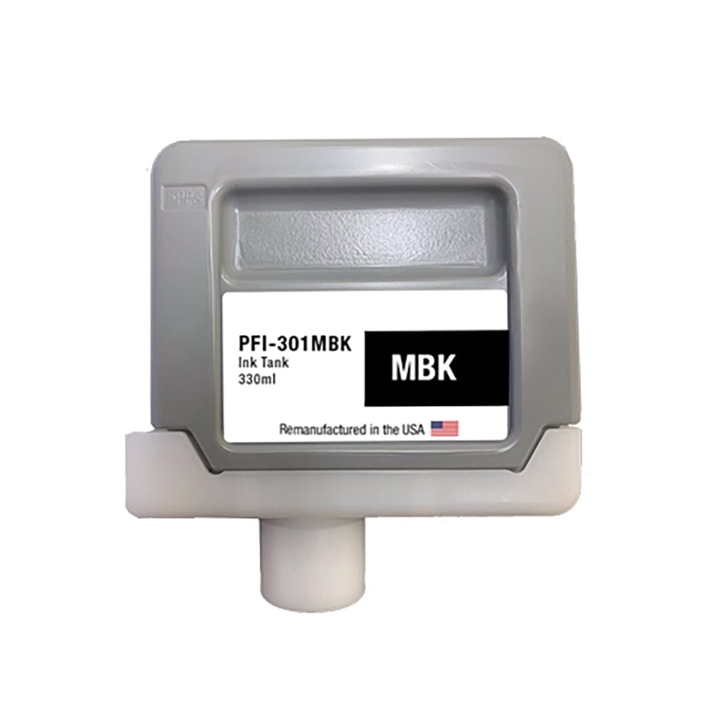 U.S. Remanufactured for Canon PFI-301MBK 330ml Matte Black Ink Cartridge - Allprintheads