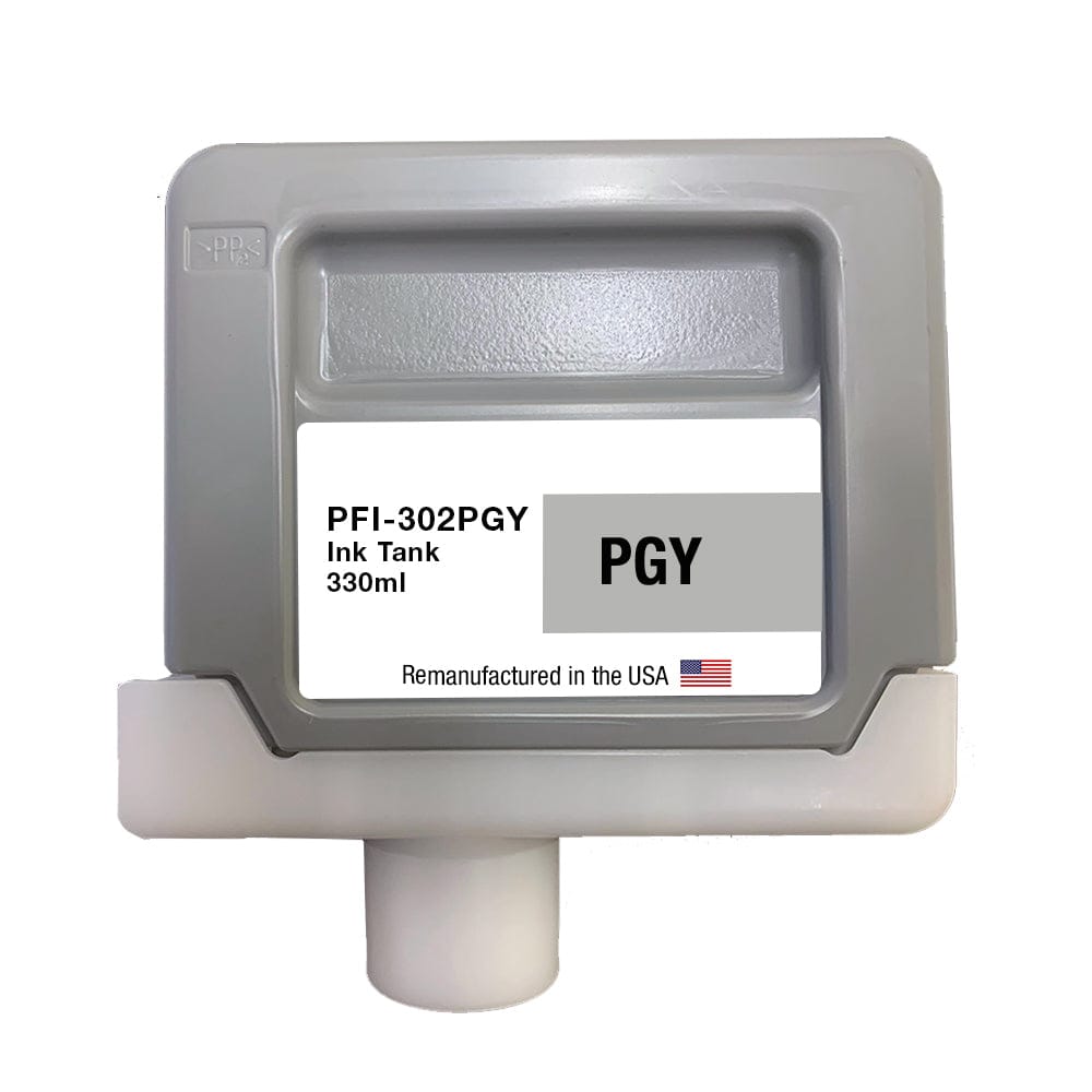 U.S. Remanufactured for Canon PFI-302PGY330ml Photo Gray Ink Cartridge - Allprintheads