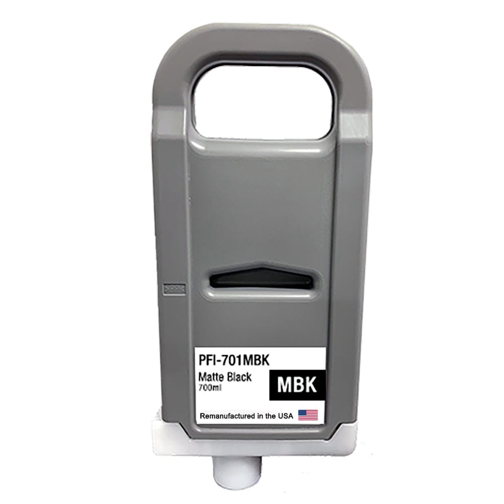 U.S. Remanufactured for Canon PFI-701MBK 700ml Matte Black Ink Cartridge - Allprintheads