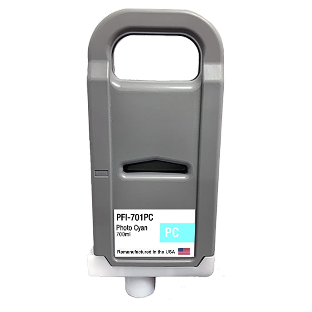 U.S. Remanufactured for Canon PFI-701PC 700ml Photo Cyan Ink Cartridge - Allprintheads