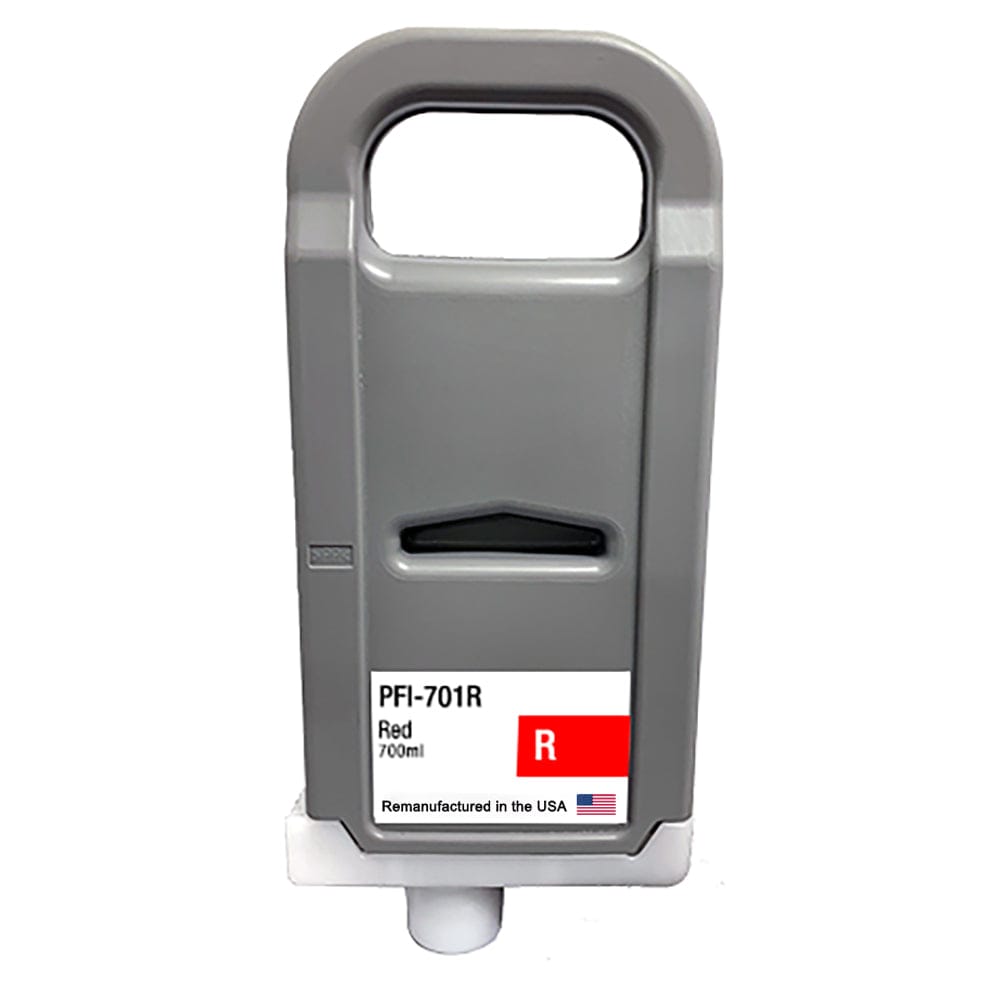 U.S. Remanufactured for Canon PFI-701R 700ml Red Ink Cartridge - Allprintheads