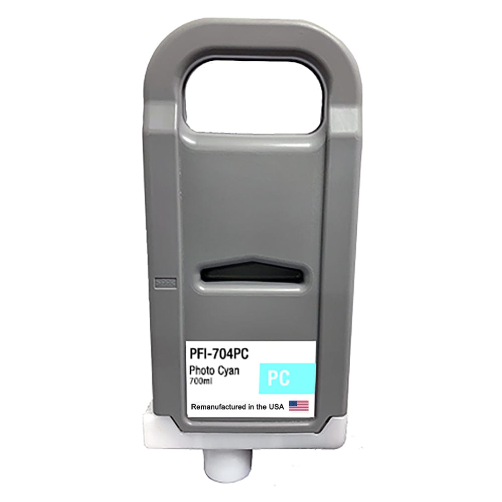 U.S. Remanufactured for Canon PFI-704PC 700ml Photo Cyan Ink Cartridge - Allprintheads