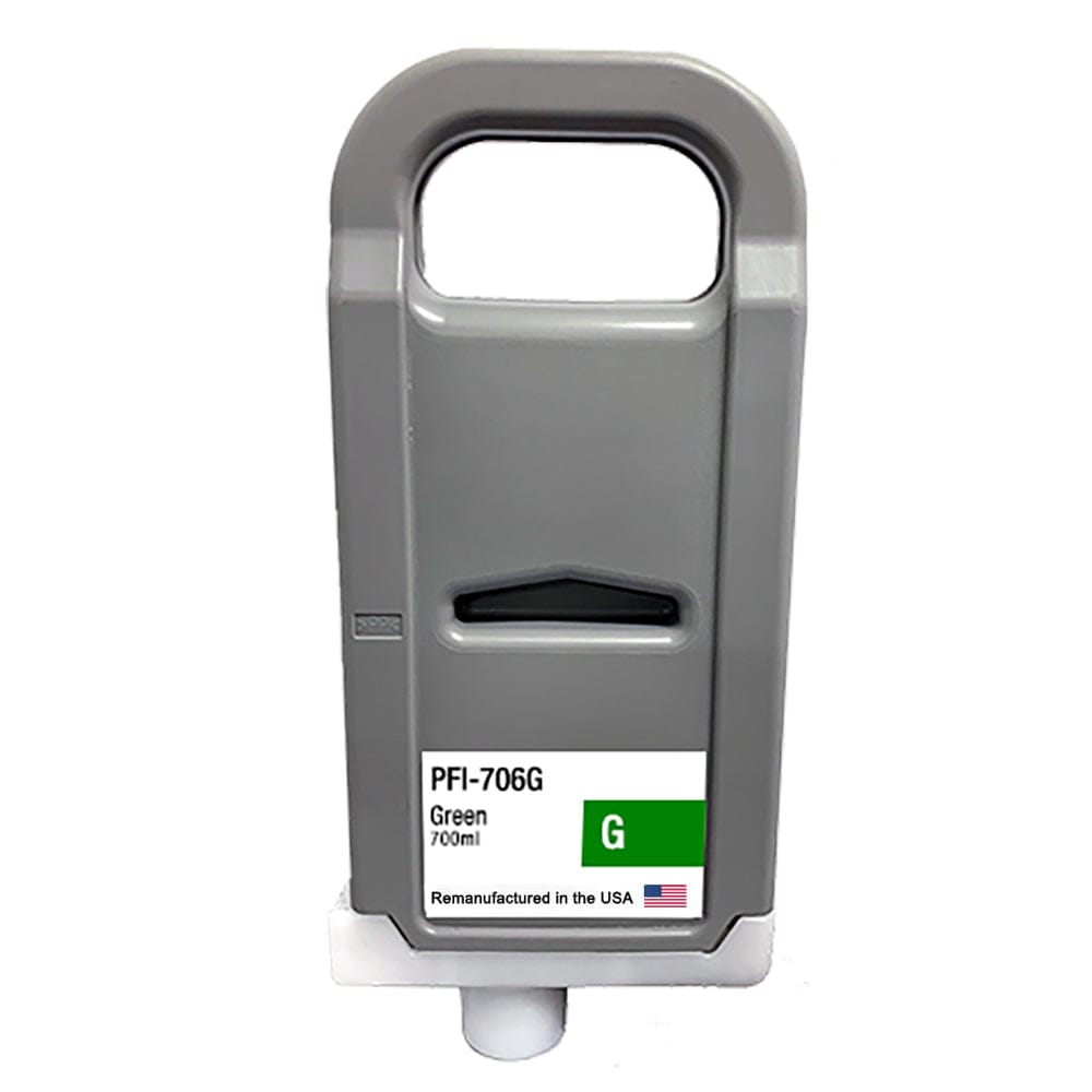 U.S. Remanufactured for Canon PFI-706G 700ml Green Ink Cartridge - Allprintheads