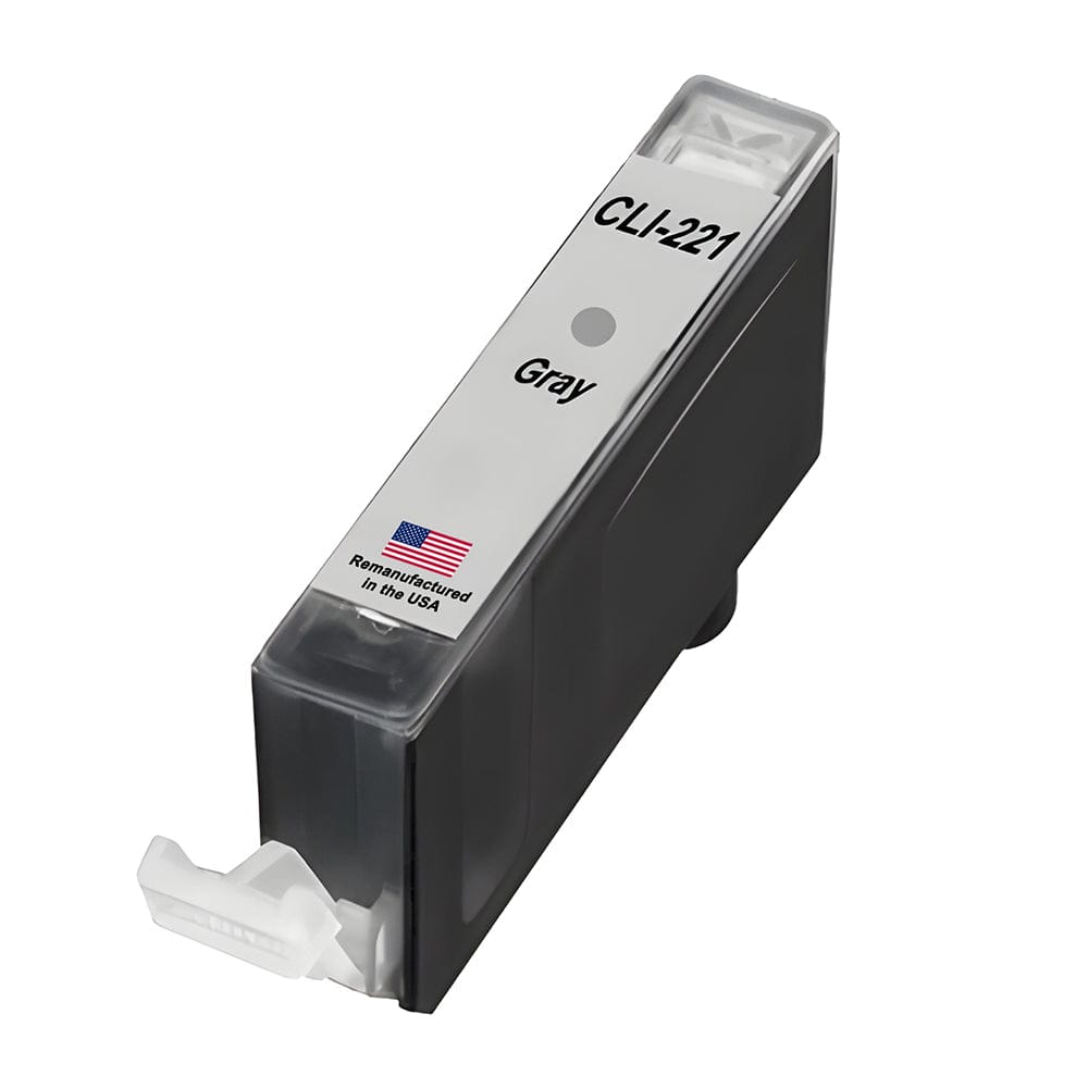 U.S. Remanufactured for Canon CLI-221 Gray Ink Cartridge - Allprintheads