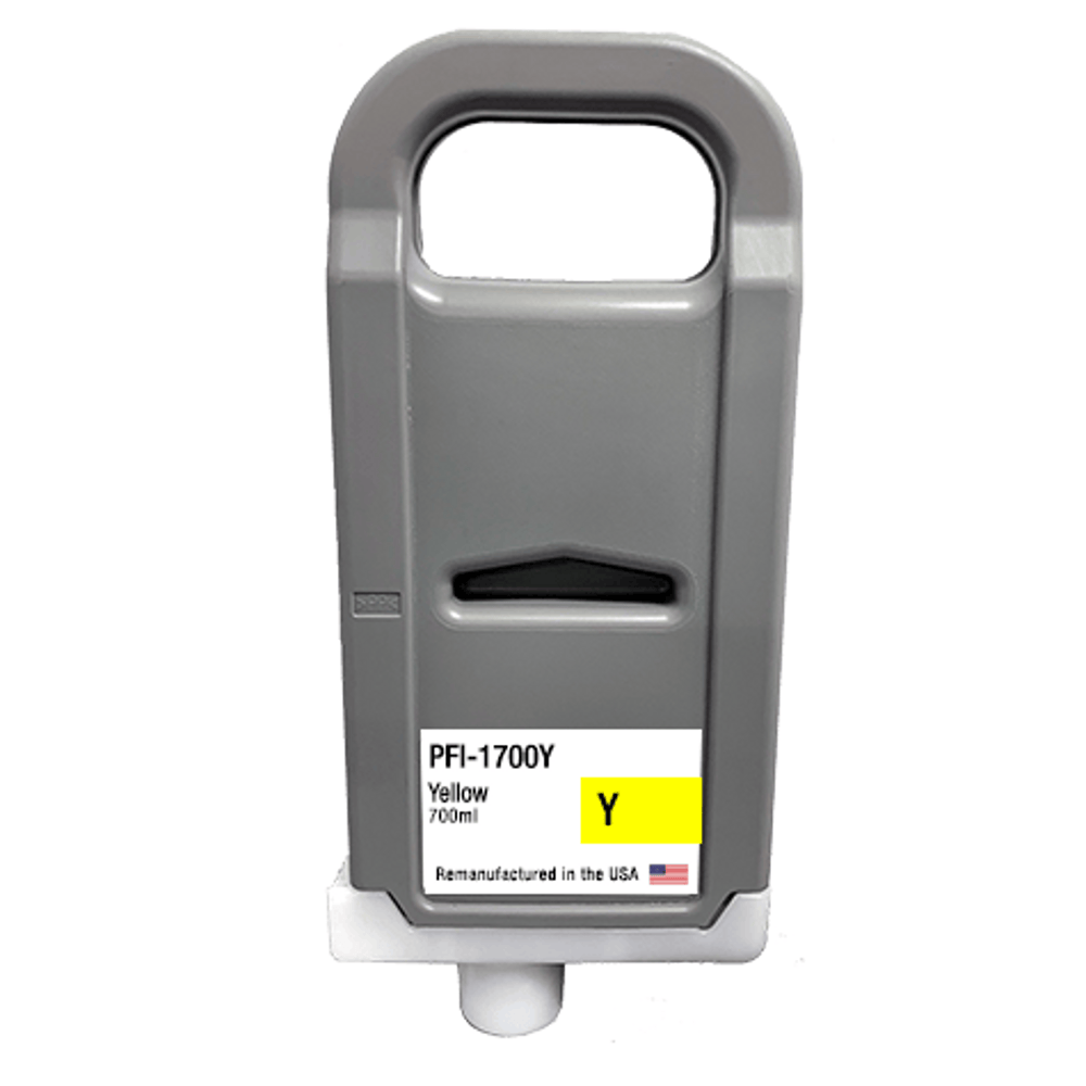 U.S. Remanufactured for Canon PFI-1700Y Yellow Ink Cartridges - 21231C - Allprintheads