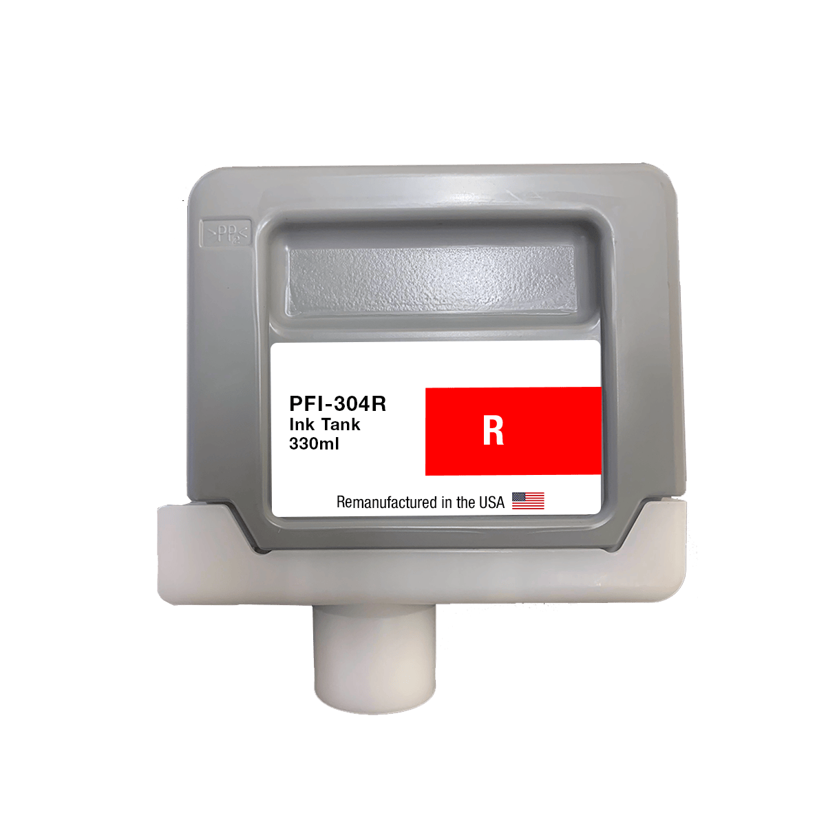 U.S. Remanufactured for Canon PFI-304R 330ml Red Ink Cartridge - Allprintheads