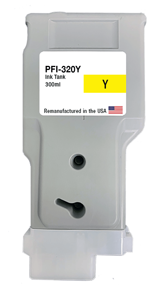 U.S. Remanufactured for Canon PFI-320Y 300ml Yellow Ink Cartridge - Allprintheads