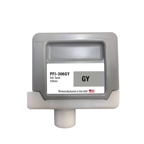 U.S. Remanufactured for Canon PFI-306GY 330ml Gray Ink Cartridge - Allprintheads