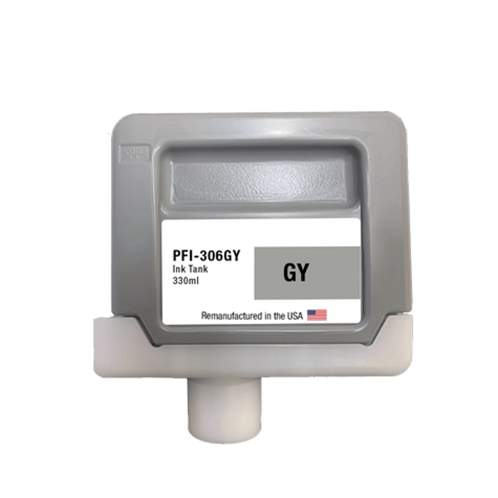 U.S. Remanufactured for Canon PFI-306GY 330ml Gray Ink Cartridge - 21167C - Allprintheads