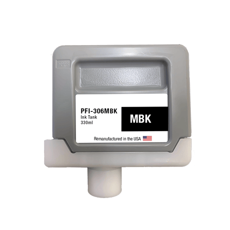 U.S. Remanufactured for Canon PFI-306MBK 330ml Matte Black Ink Cartridge - Allprintheads
