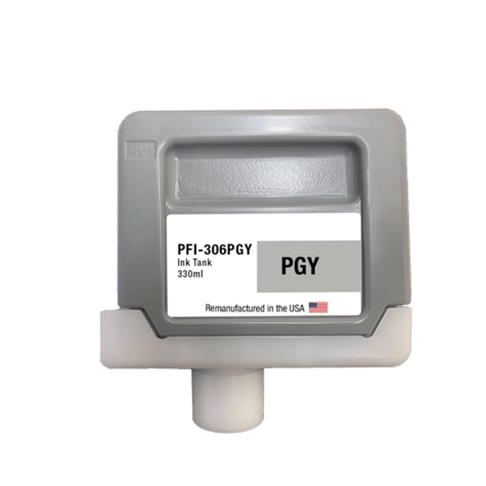 U.S. Remanufactured for Canon PFI-306PGY 330ml Photo Gray Ink Cartridge - 21168C - Allprintheads