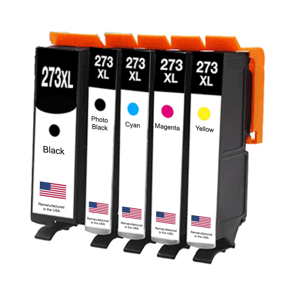 U.S. Remanufactured for Epson T273XL Black and 4 Color Combo 5-Pack - Allprintheads