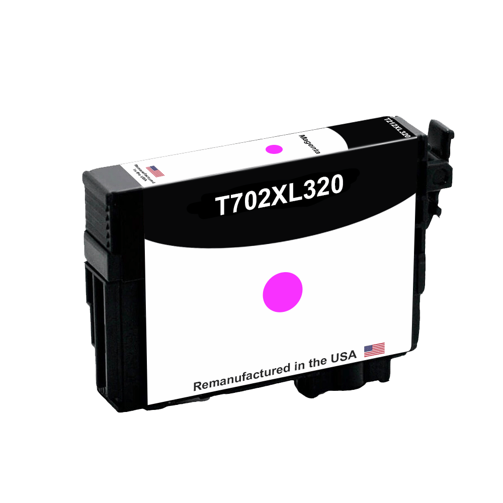 U.S. Remanufactured for Epson T702XL High Yield Magenta Ink Cartridge, T702XL320 - Allprintheads