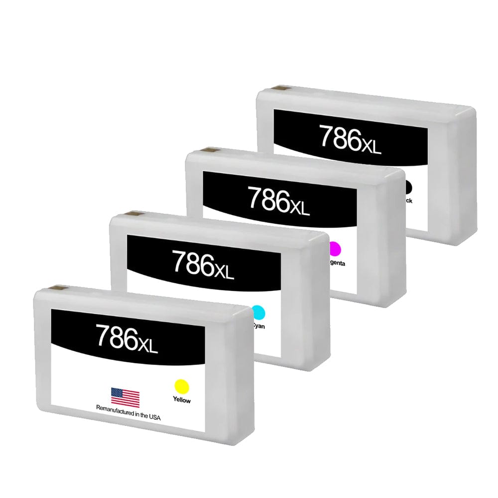 U.S. Remanufactured for Epson 786XL Black and 3 Color Combo 4-Pack - Allprintheads