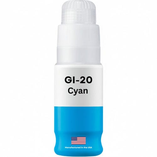 Replacement Ink Bottle For Canon GI-20 (3394C001) 70 ml Cyan - Allprintheads