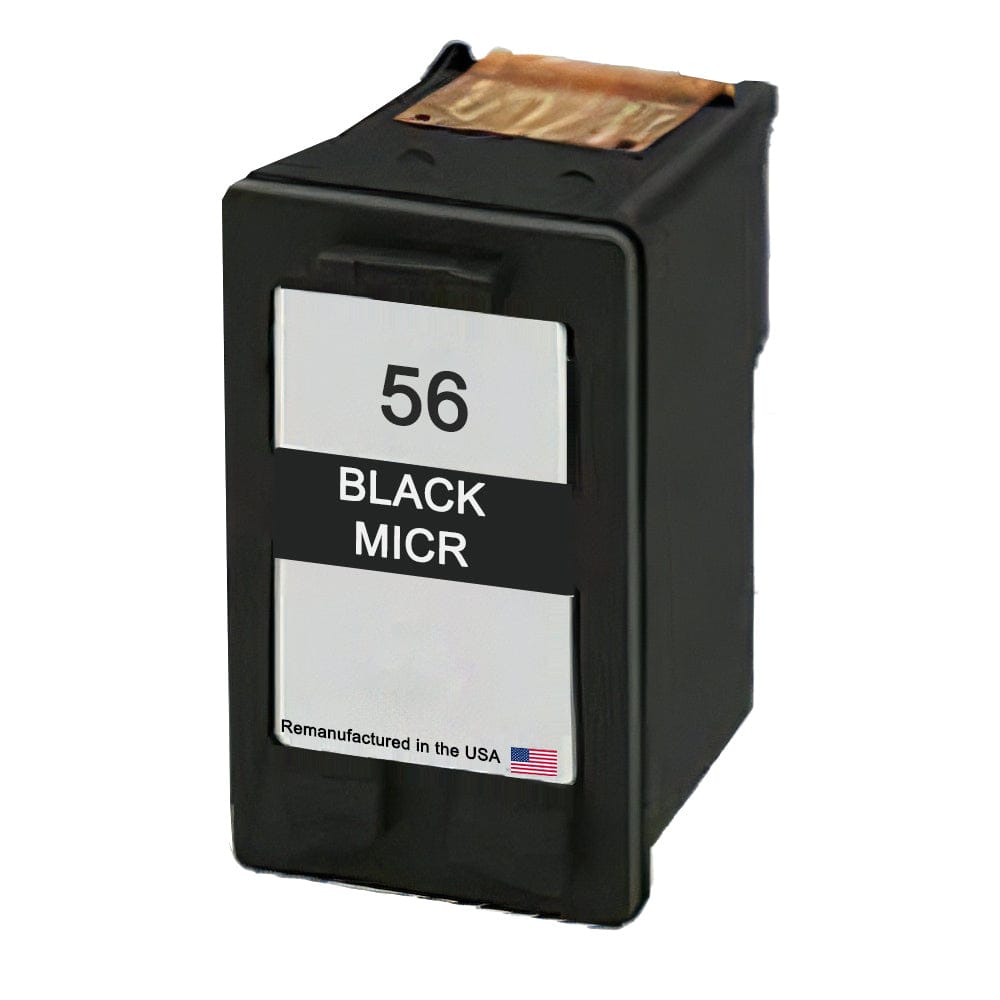 U.S. Remanufactured for HP 56 (C6656AN) Black MICR Ink Cartridge - Allprintheads