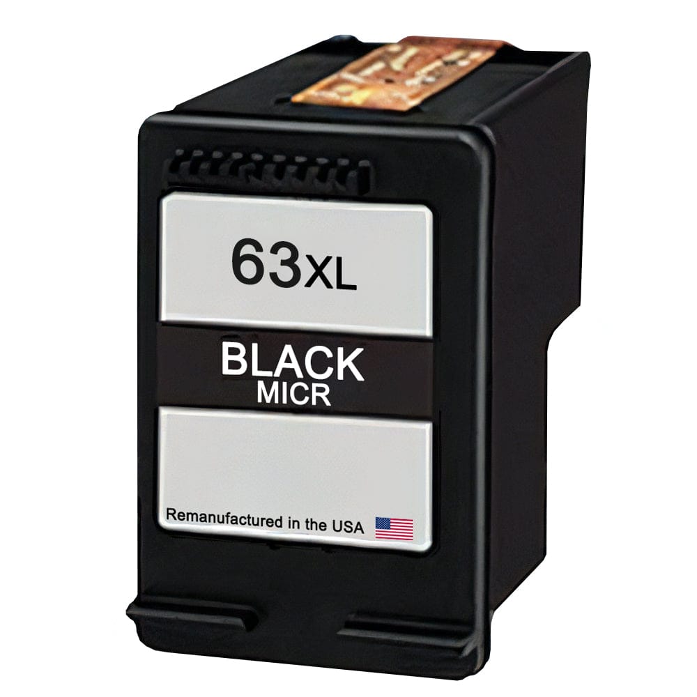 U.S. Remanufactured for HP 63XL (F6U64AN) Black MICR Ink Cartridge - Allprintheads