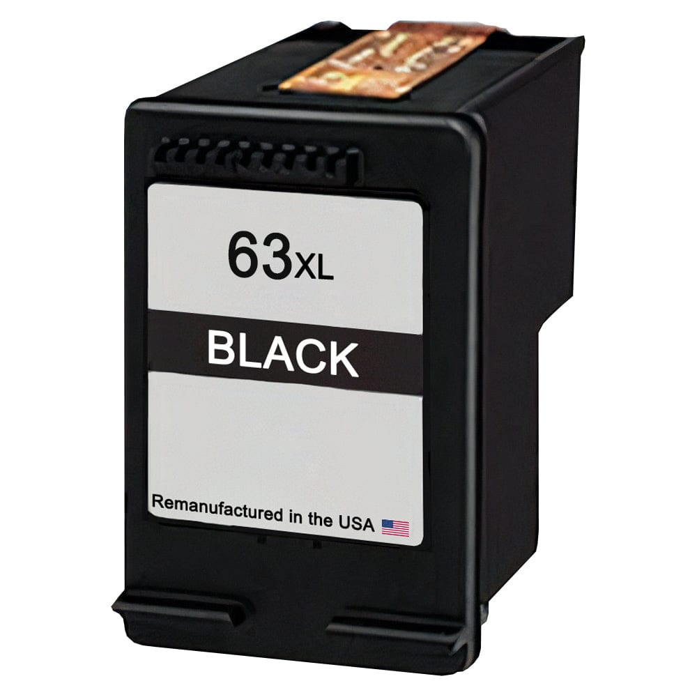 U.S. Remanufactured for HP 63XL (F6U64AN) Black Ink Cartridges - Allprintheads