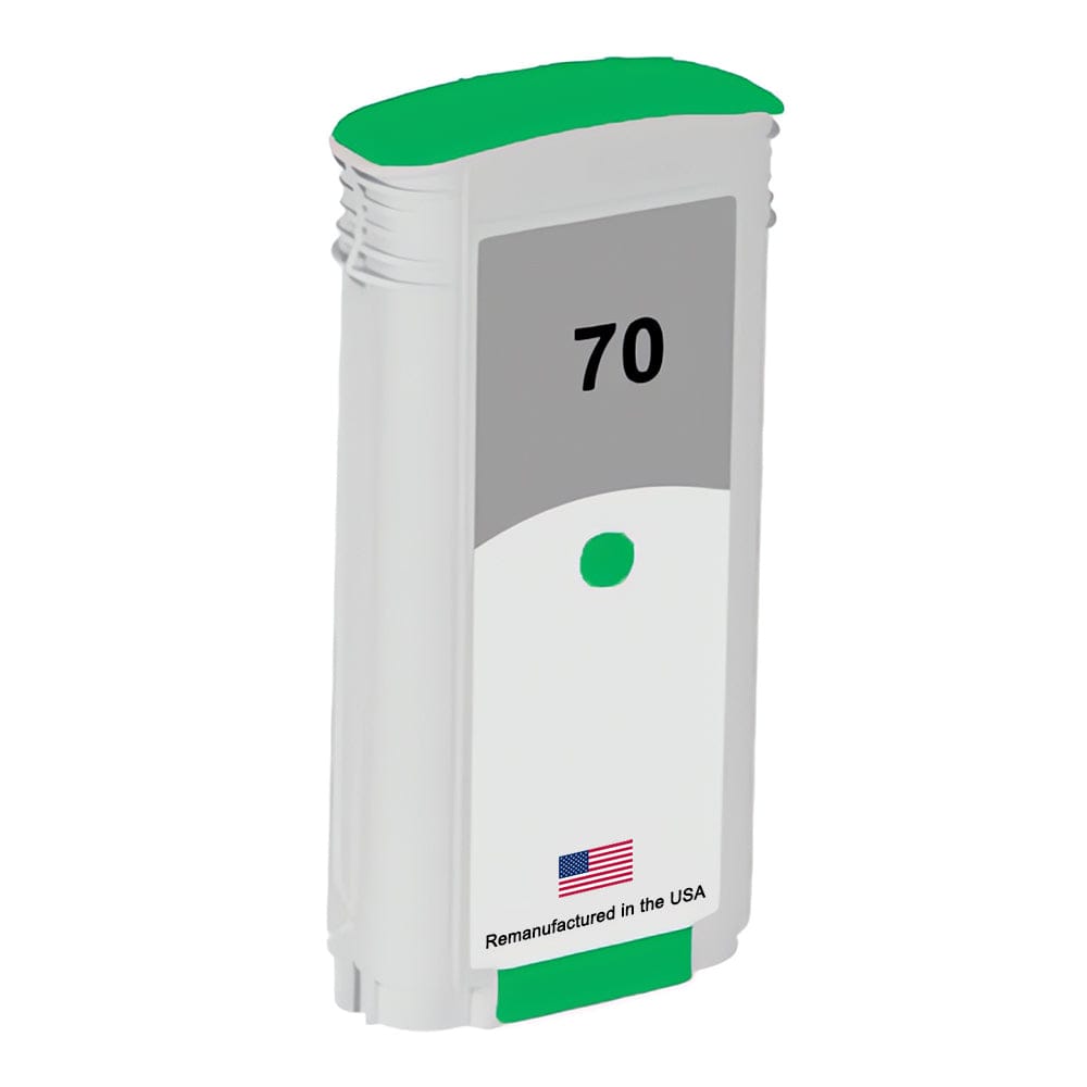 U.S. Remanufactured for HP 70 130-ml (C9457A) Green Ink Cartridge - Allprintheads