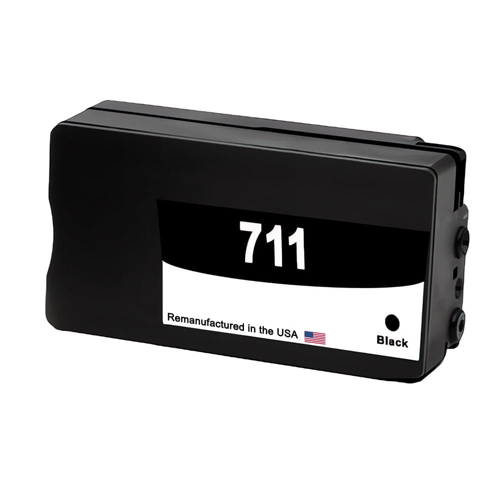 U.S. Remanufactured for HP 711XL 80-ml (CZ133A) Black Ink Cartridge New Chip - Allprintheads