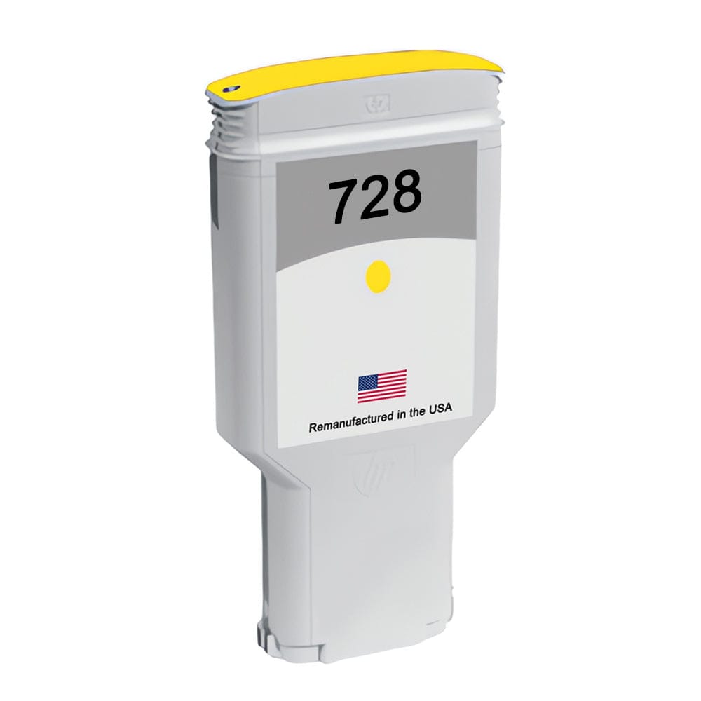 U.S. Remanufactured for HP 728 300ml (F9K15A) Yellow Ink Cartridge - Allprintheads