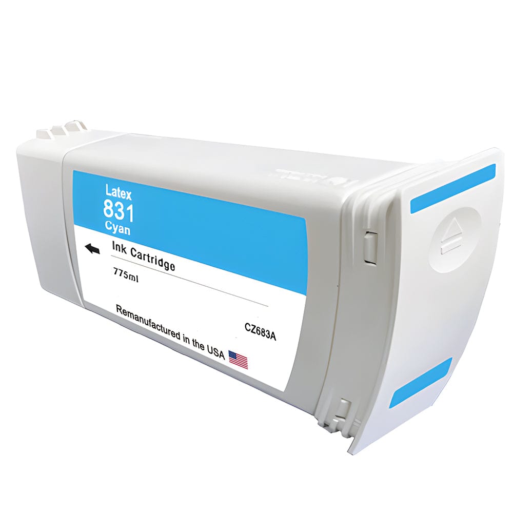 U.S. Remanufactured for HP 831 (CZ683A) Cyan Latex 775-ml Ink Cartridge - Allprintheads