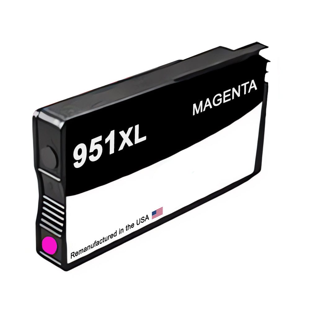 U.S. Remanufactured for HP 951XL (CN047AN) Magenta Ink Cartridge OEM Chip - Allprintheads