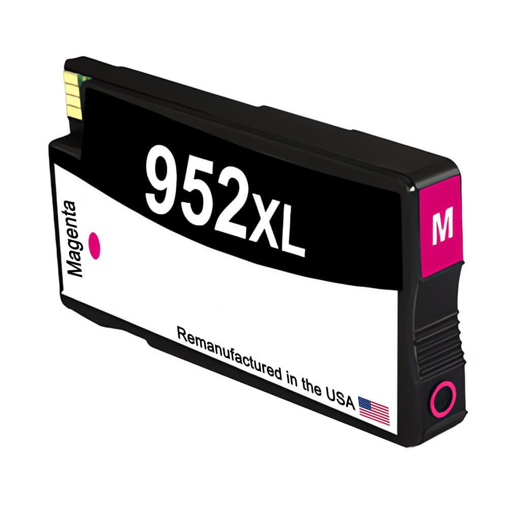 U.S. Remanufactured for HP 952XL (L0S64AN) Magenta Ink Cartridge New Chip - Allprintheads