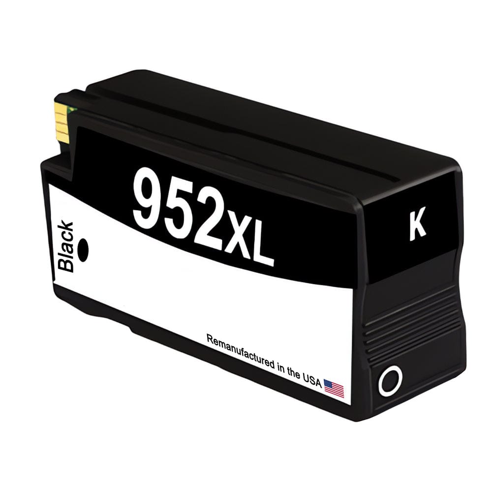 U.S. Remanufactured for HP 952XL (F6U19AN) Black Ink Cartridge OEM Chip - Allprintheads