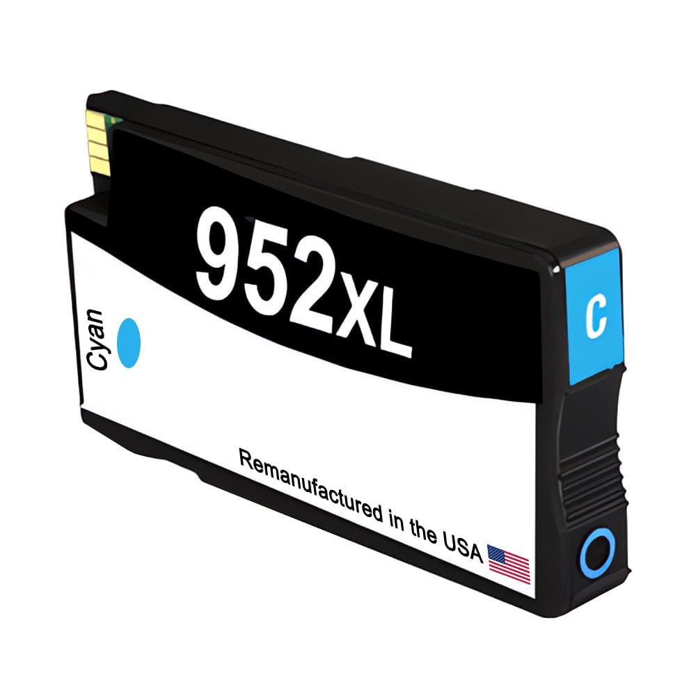 U.S. Remanufactured for HP 952XL (L0S61AN) Cyan Ink Cartridge OEM Chip - Allprintheads