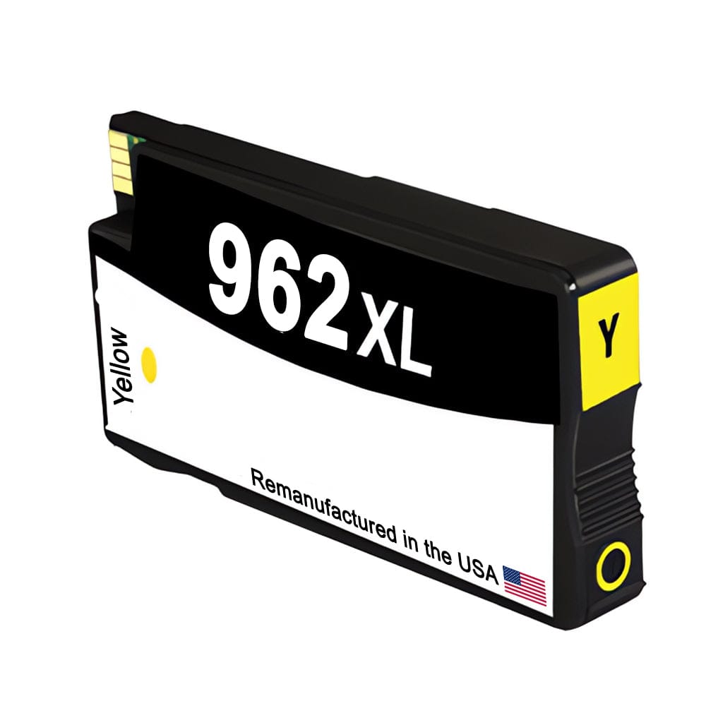 U.S. Remanufactured for HP 962XL (3JA02AN) Yellow Ink Cartridge OEM Chip - Allprintheads
