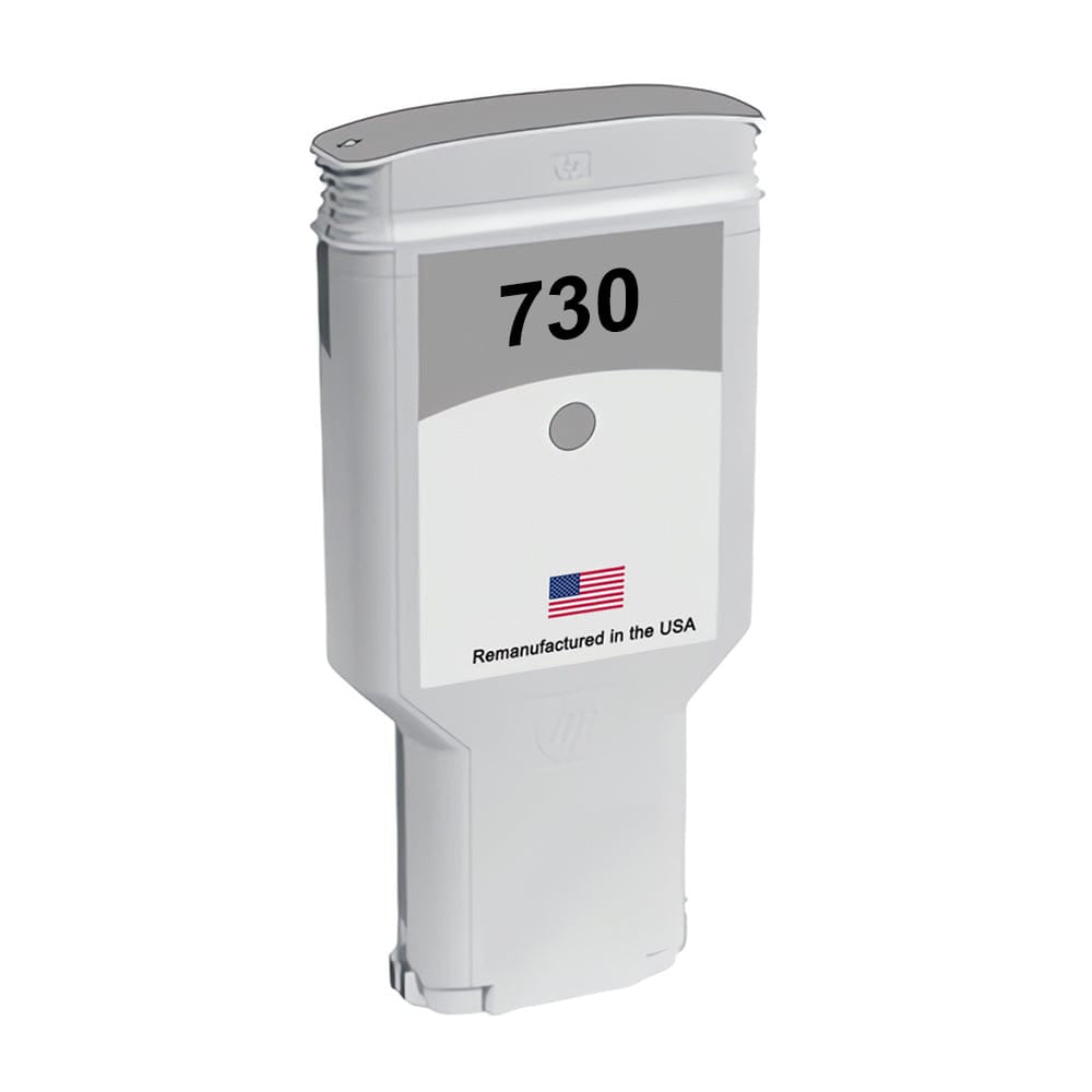 U.S. Remanufactured for HP 730 300ML (P2V72A) Gray Ink Cartridge