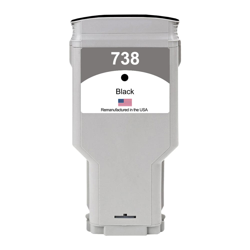 U.S. Remanufactured for HP 738 300ml (498N8A) Black Ink Cartridge