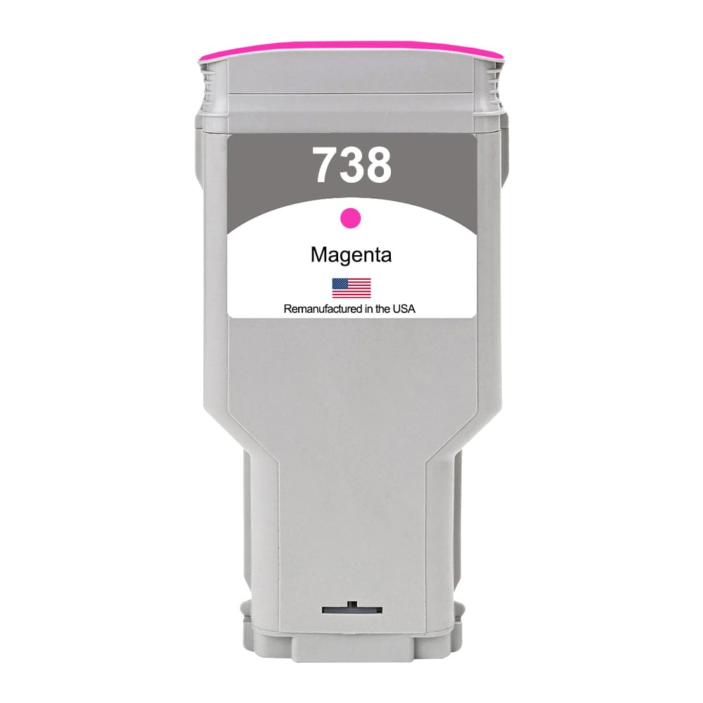 U.S. Remanufactured for HP 738 300ml (676M7A) Magenta Ink Cartridge