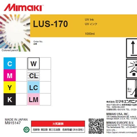 LUS-170 UV Curable Ink for Mimaki UCJV printers - Allprintheads