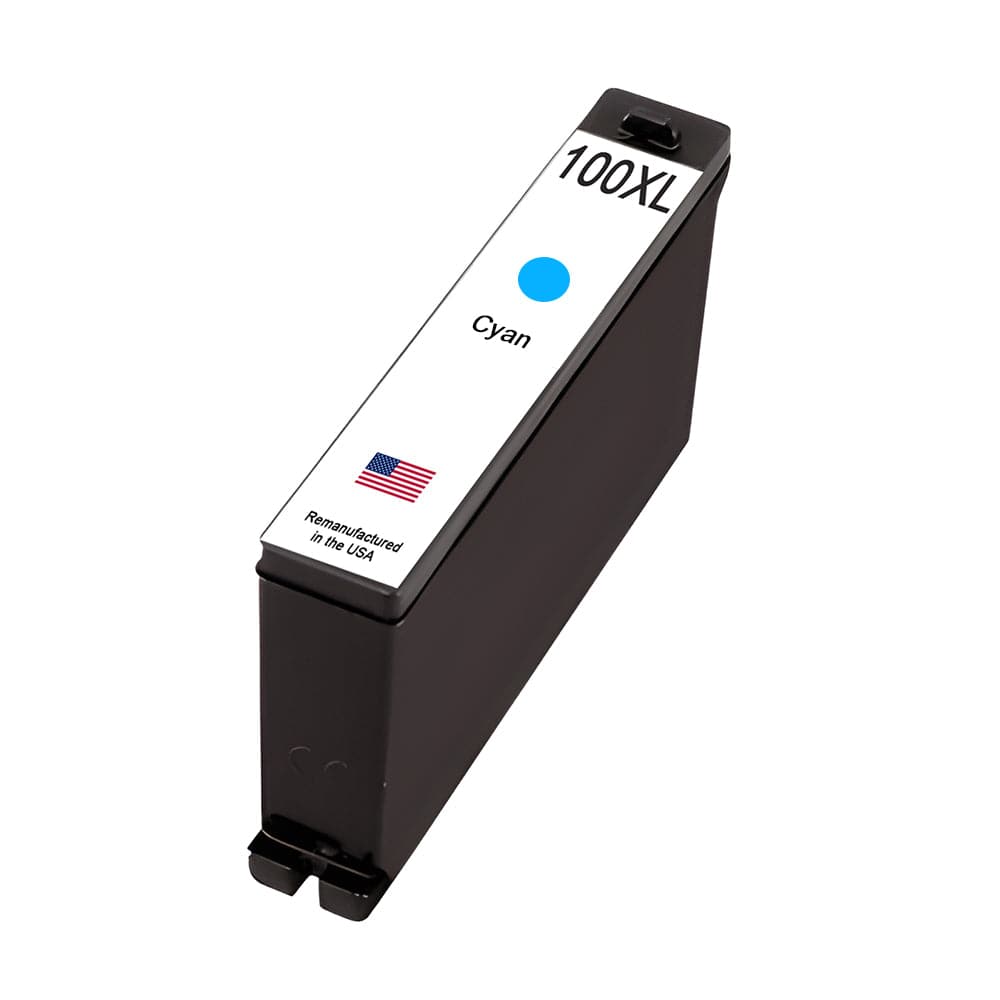 U.S. Remanufactured for Lexmark #100XL 14N1093 Cyan Ink Cartridge High Yield - Allprintheads