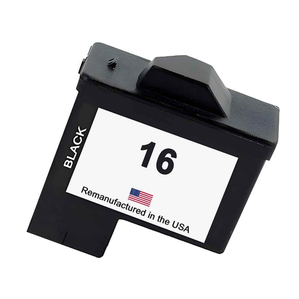 U.S. Remanufactured for Lexmark #16 10N0016 Black Ink Cartridge - Allprintheads