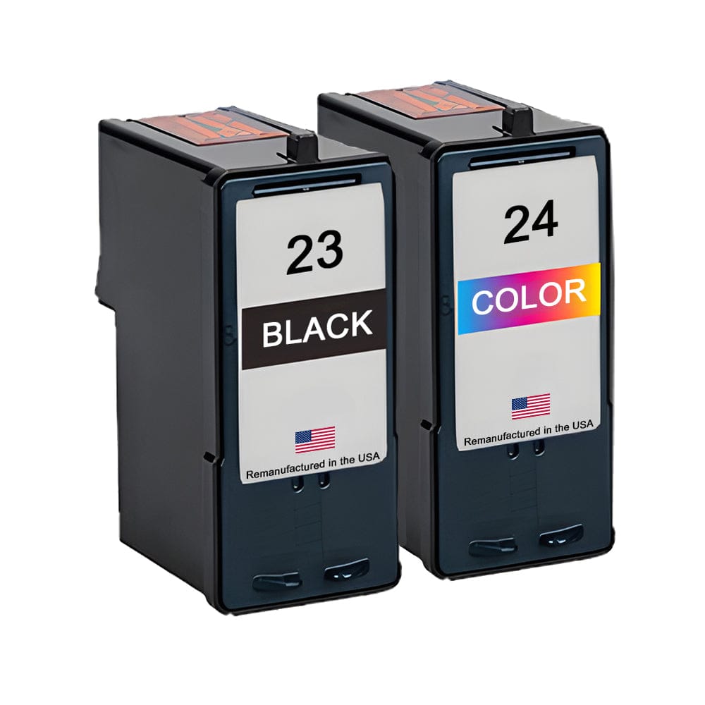 U.S. Remanufactured for Lexmark #23 Black and Lexmark #24 Color Combo Pack - Allprintheads