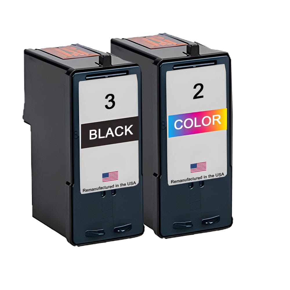 U.S. Remanufactured for Lexmark #3 Black and Lexmark #2 Color Combo Pack - Allprintheads