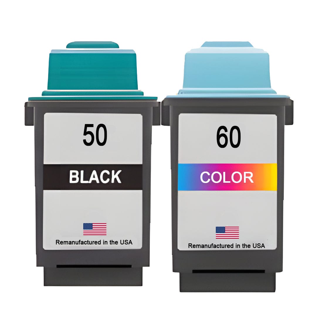 U.S. Remanufactured for Lexmark #50 Black and Lexmark #60 Color Combo Pack - Allprintheads