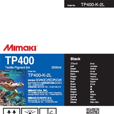 Mimaki TP400 Textile Pigment Ink for Mimaki - 2 Lt Bag - Allprintheads